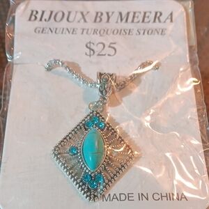 Bijoux By Meera Turquoise Pendant Necklace (SKU 1509)